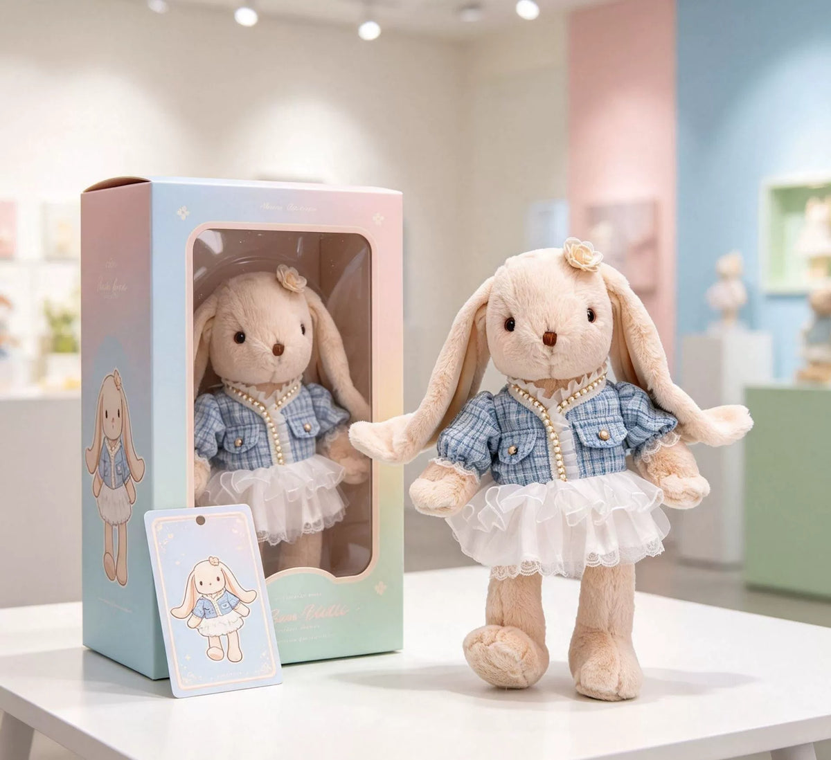 Pearl Tweed Dress for Bartholomew Bear Plush – 14-Inch Outfit