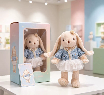 Pearl Tweed Dress for Bartholomew Bear Plush – 14-Inch Outfit