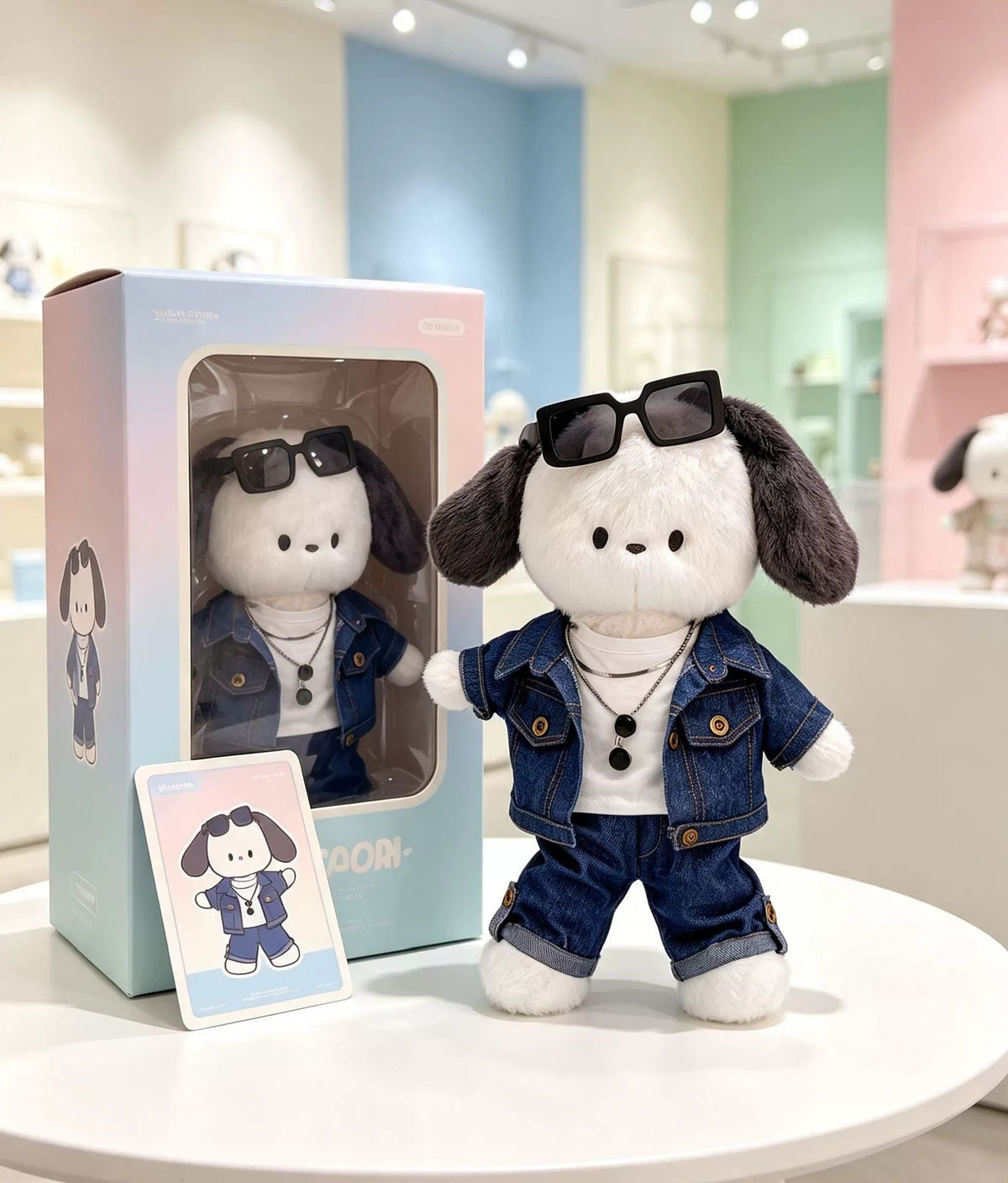 Large Bartholomew Bear clothes outfits - Denim Jacket 3-Piece Set