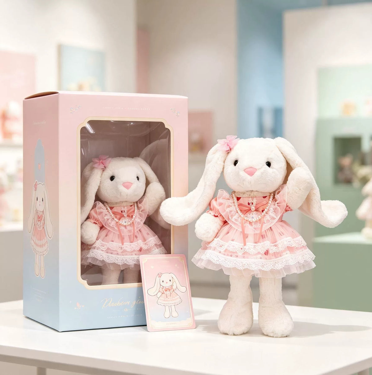 Spring Mist Tulle Dress for Bartholomew Bear Plush – 10–14 Inch Outfit