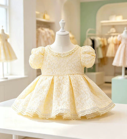Cream Puff Dress for Bartholomew Bear Plush – 10–14 Inch Outfit