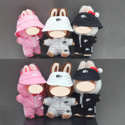 Labubu 4inch bag charm clothes outfits - alo logo hat- 0623H01