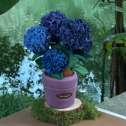 PlushWoods - Blue Hydrangea Plant Plush
