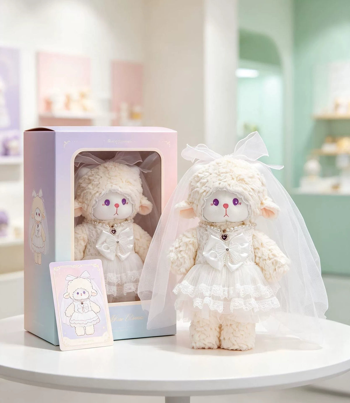 Moonlight Bridal Dress for Bartholomew Bear Plush – 10–14 Inch Outfit