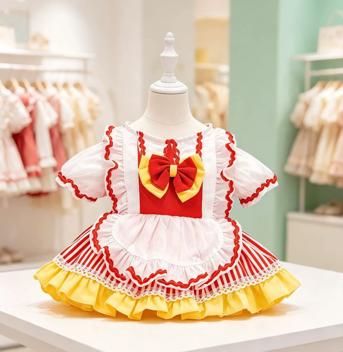 Mc Sweetheart Dress for Bartholomew Bear Plush – 14-Inch Outfit