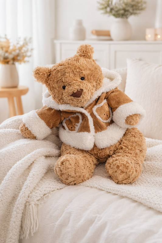 Bear Coat for Bartholomew Bear Plush – 16-Inch Outfit