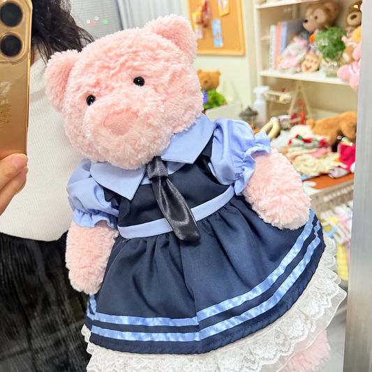 Bunny Officer Puffy Dress for Bartholomew Bear Plush – 14-Inch Outfit
