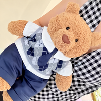 Preppy Argyle Outfit Set for Bartholomew Bear Plush – 10–14 Inch Outfit