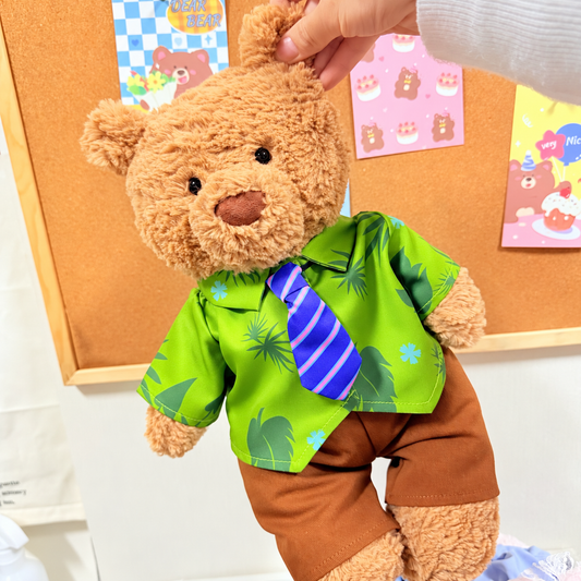 Fox Officer Shirt Outfit Set for Bartholomew Bear Plush – 14-Inch Outfit