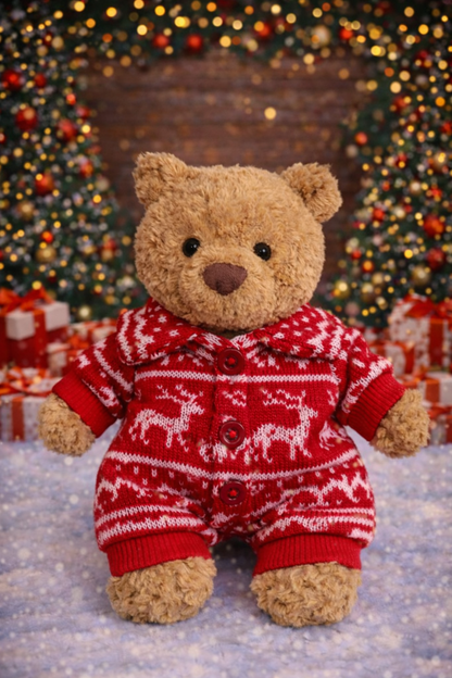 Christmas Red Pajamas for Bartholomew Bear Plush – 10–22 Inch Outfit