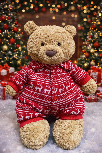 Christmas Red Pajamas for Bartholomew Bear Plush – 10–22 Inch Outfit