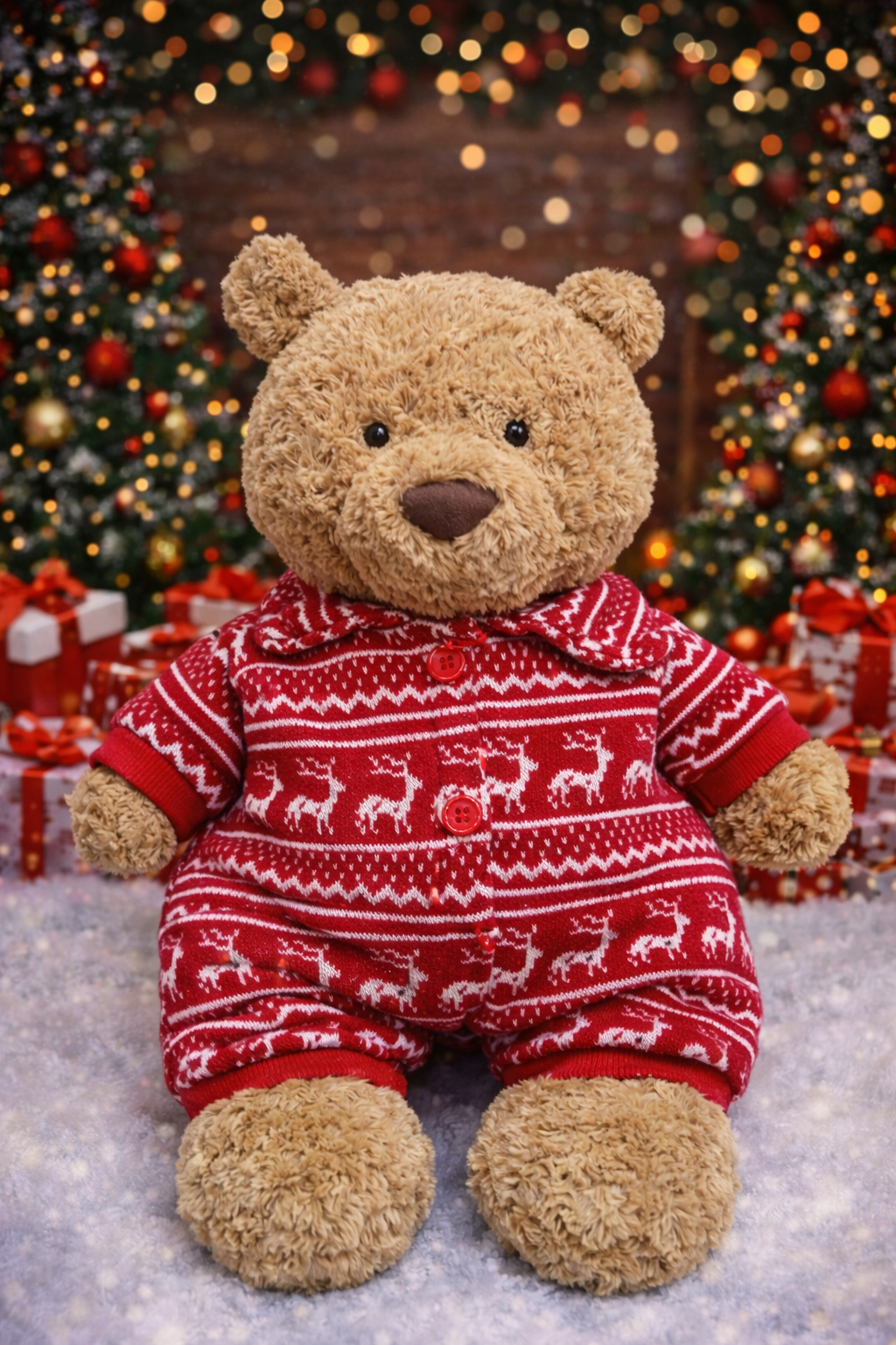 Christmas Red Pajamas for Bartholomew Bear Plush – 10–22 Inch Outfit