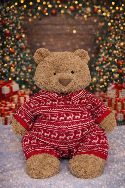Christmas Red Pajamas for Bartholomew Bear Plush – 10–22 Inch Outfit