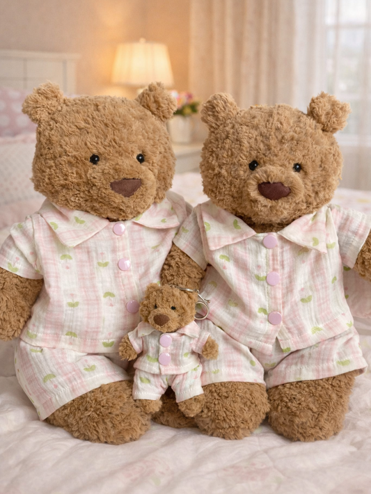 Pink Stripe Pajamas for Bartholomew Bear Plush – 6–22 Inch Outfit