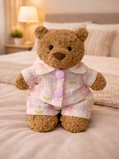 Pink Stripe Pajamas for Bartholomew Bear Plush – 6–22 Inch Outfit