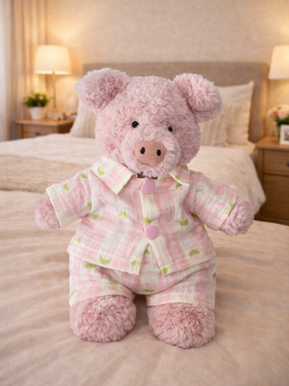 Pink Stripe Pajamas for Bartholomew Bear Plush – 6–22 Inch Outfit