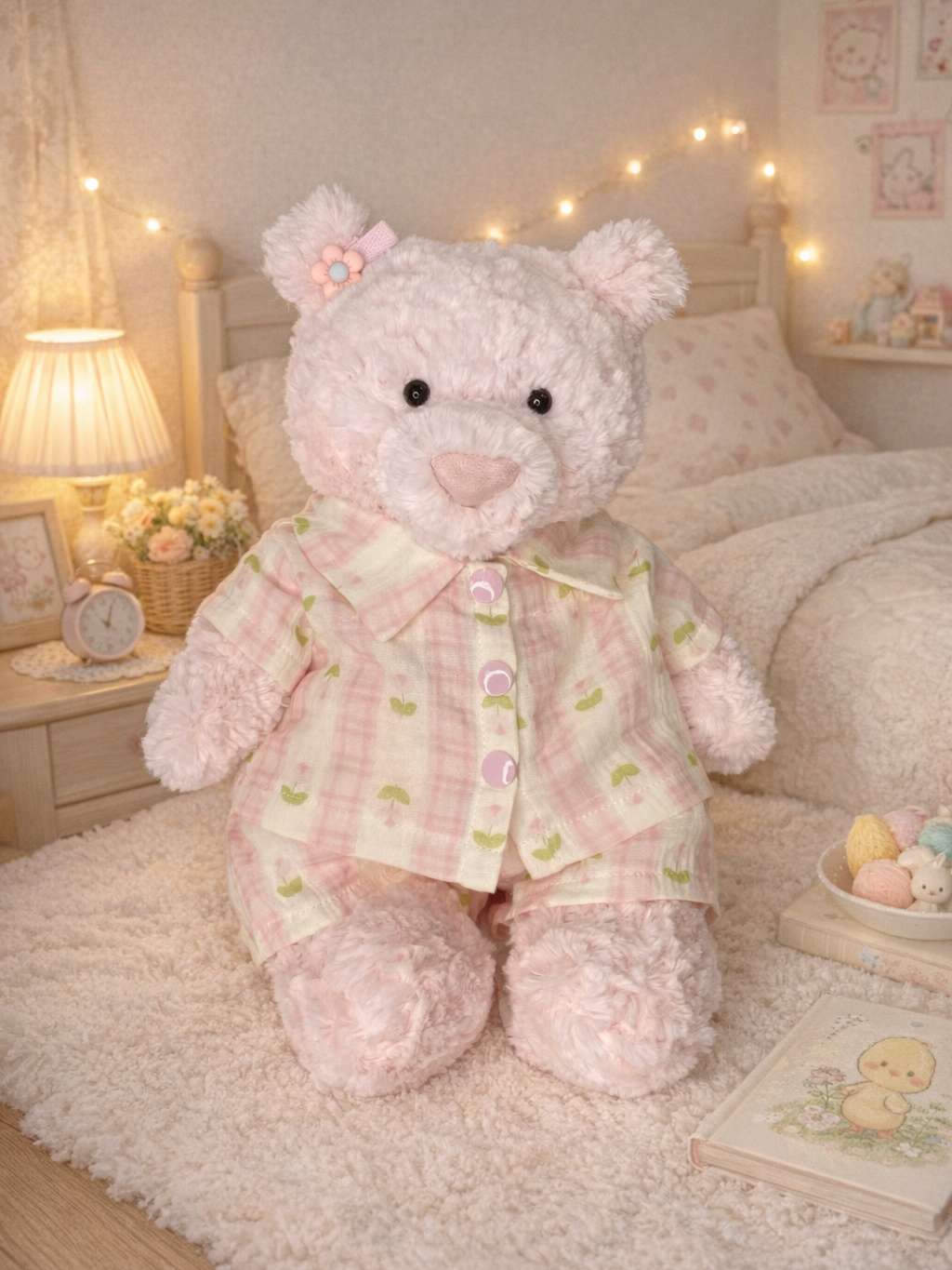 Pink Stripe Pajamas for Bartholomew Bear Plush – 6–22 Inch Outfit