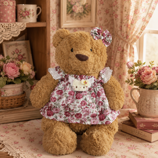 Bartholomew bear clothes outfits - Vintage Rose Garden Dress Set