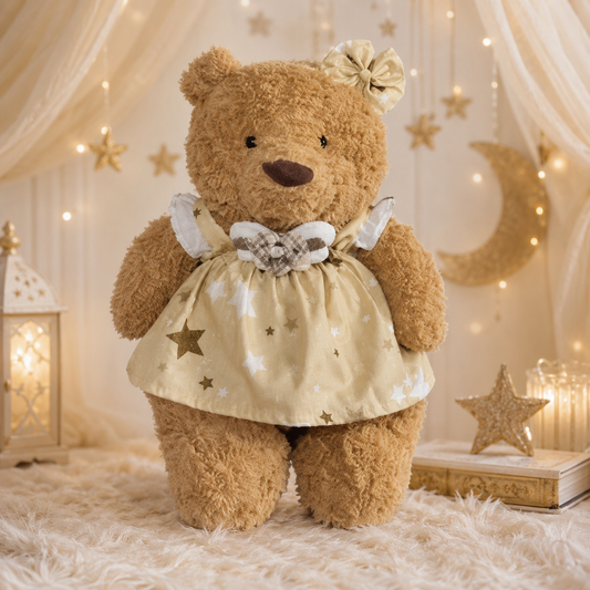 Bartholomew bear clothes outfits - Champagne Starlight Dress Set