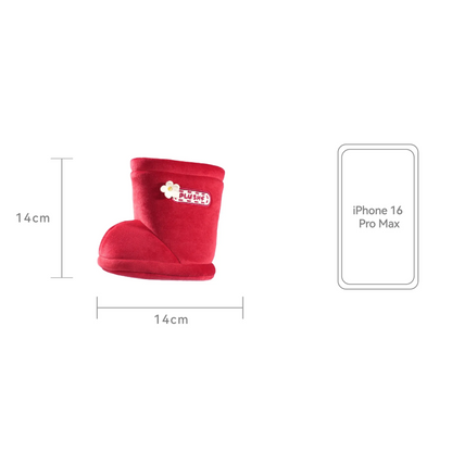 PlushWoods - Red Boots flowerpot planter plush