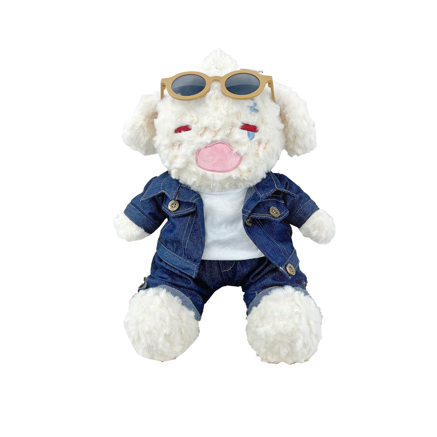 Large Bartholomew Bear clothes outfits - Denim Jacket 3-Piece Set