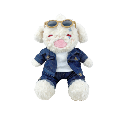 Large Bartholomew Bear clothes outfits - Denim Jacket 3-Piece Set