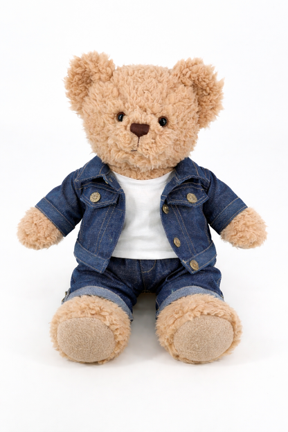 Large Bartholomew Bear clothes outfits - Denim Jacket 3-Piece Set