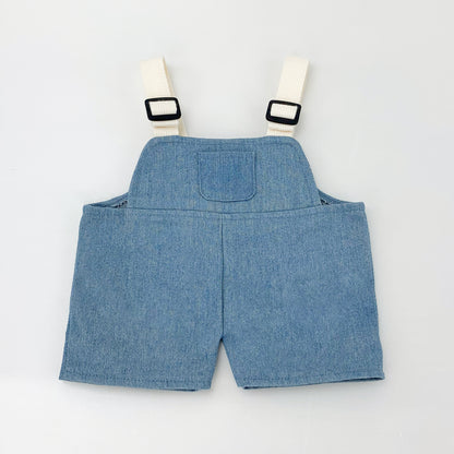 Large Bartholomew Bear clothes outfits - Blue Denim Overalls