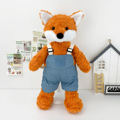 Large Bartholomew Bear clothes outfits - Blue Denim Overalls