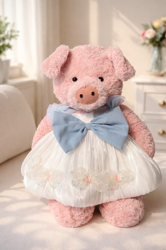 Large Bartholomew Bear clothes outfits - Blue Dreamy Satin Dress