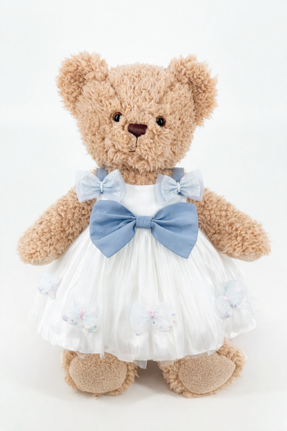 Large Bartholomew Bear clothes outfits - Blue Dreamy Satin Dress