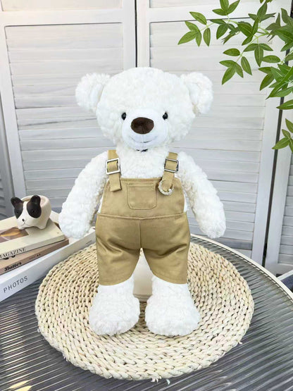 Large Bartholomew Bear clothes outfits - Brown Overalls
