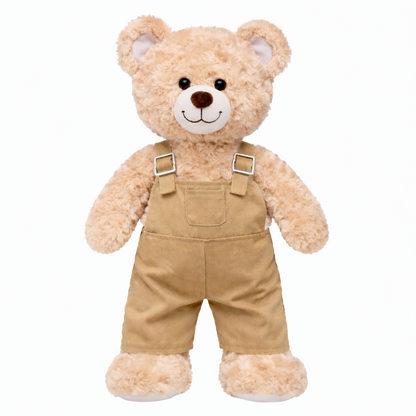 Large Bartholomew Bear clothes outfits - Brown Overalls