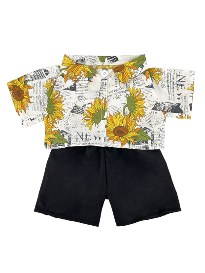 Large Bartholomew Bear clothes outfits - Sunflower Shirt 2-Piece Set