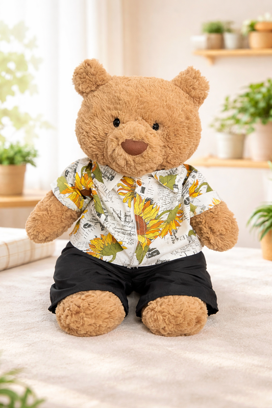 Large Bartholomew Bear clothes outfits - Sunflower Shirt 2-Piece Set