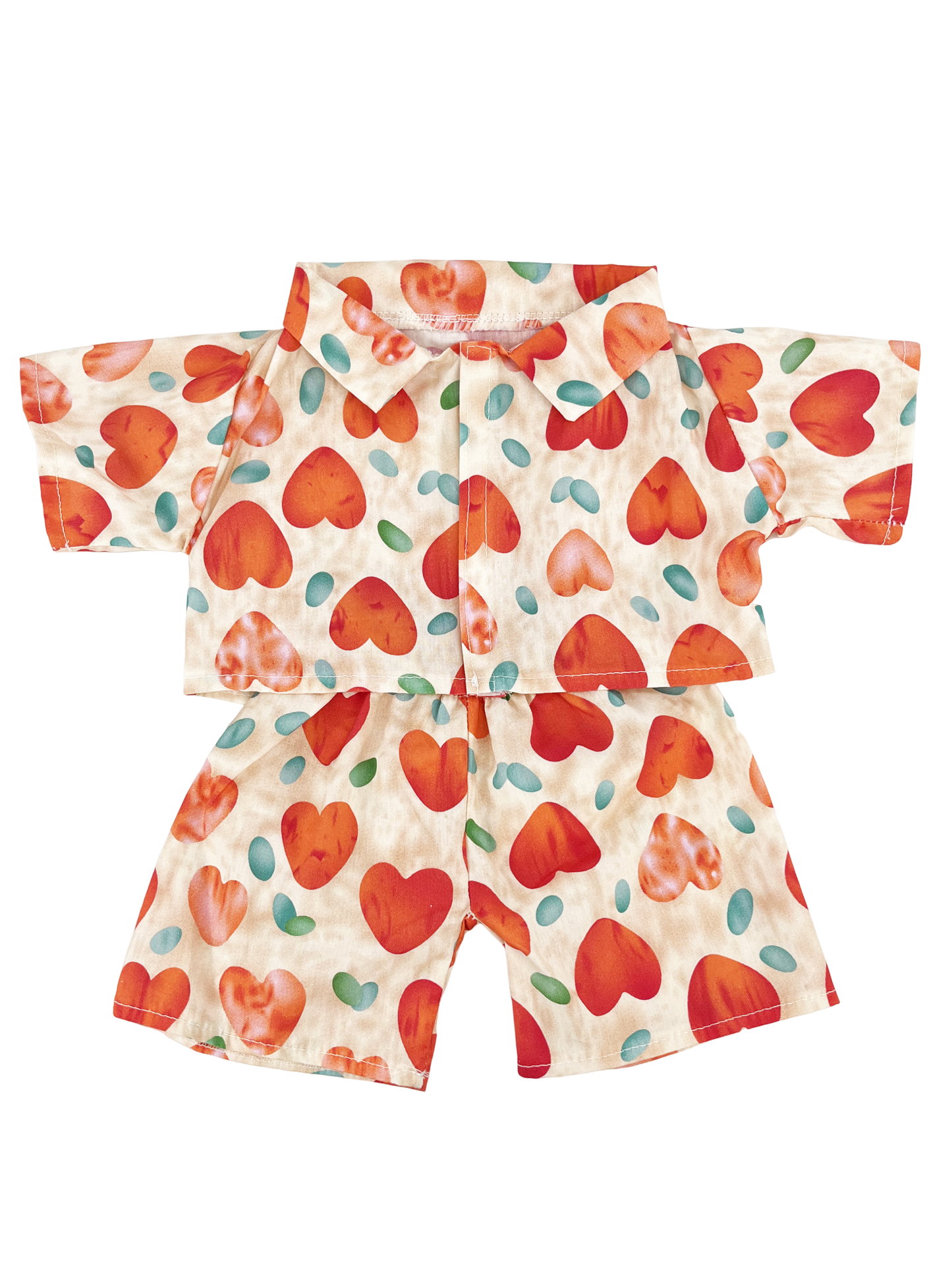 Large Bartholomew Bear clothes outfits - Heart Shirt 2-Piece Set