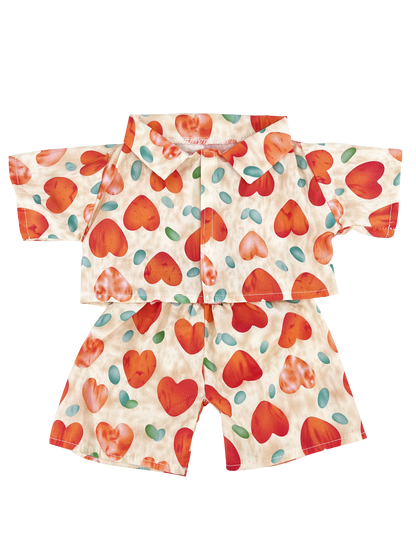 Large Bartholomew Bear clothes outfits - Heart Shirt 2-Piece Set