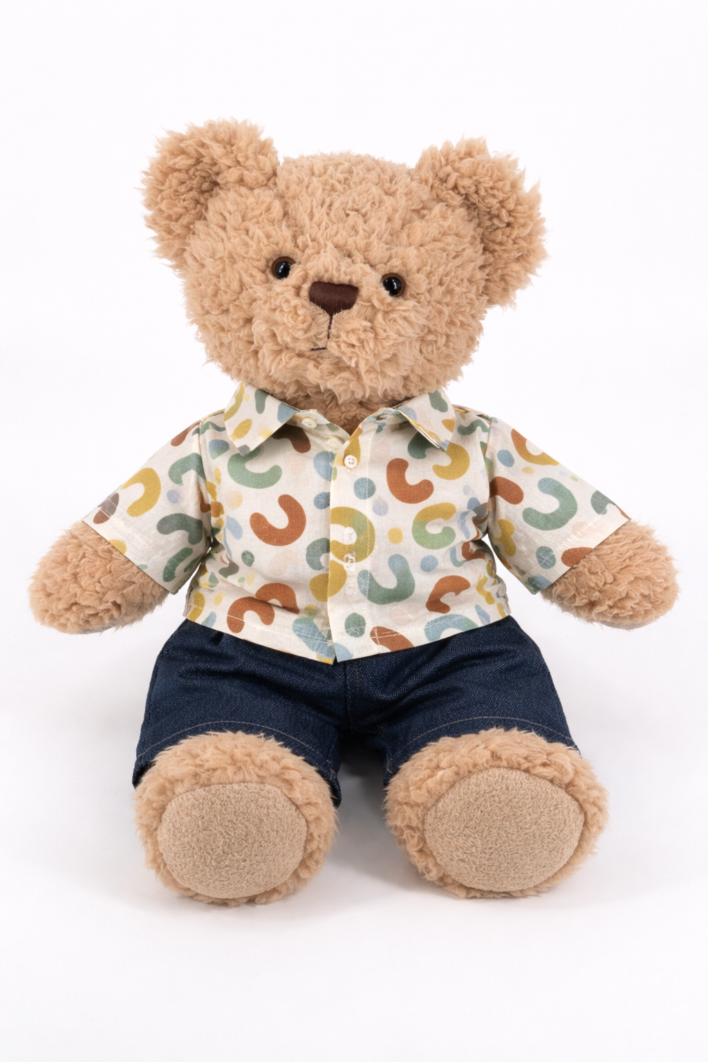 Large Bartholomew Bear clothes outfits - Alphabet Floral Shirt 2-Piece Set