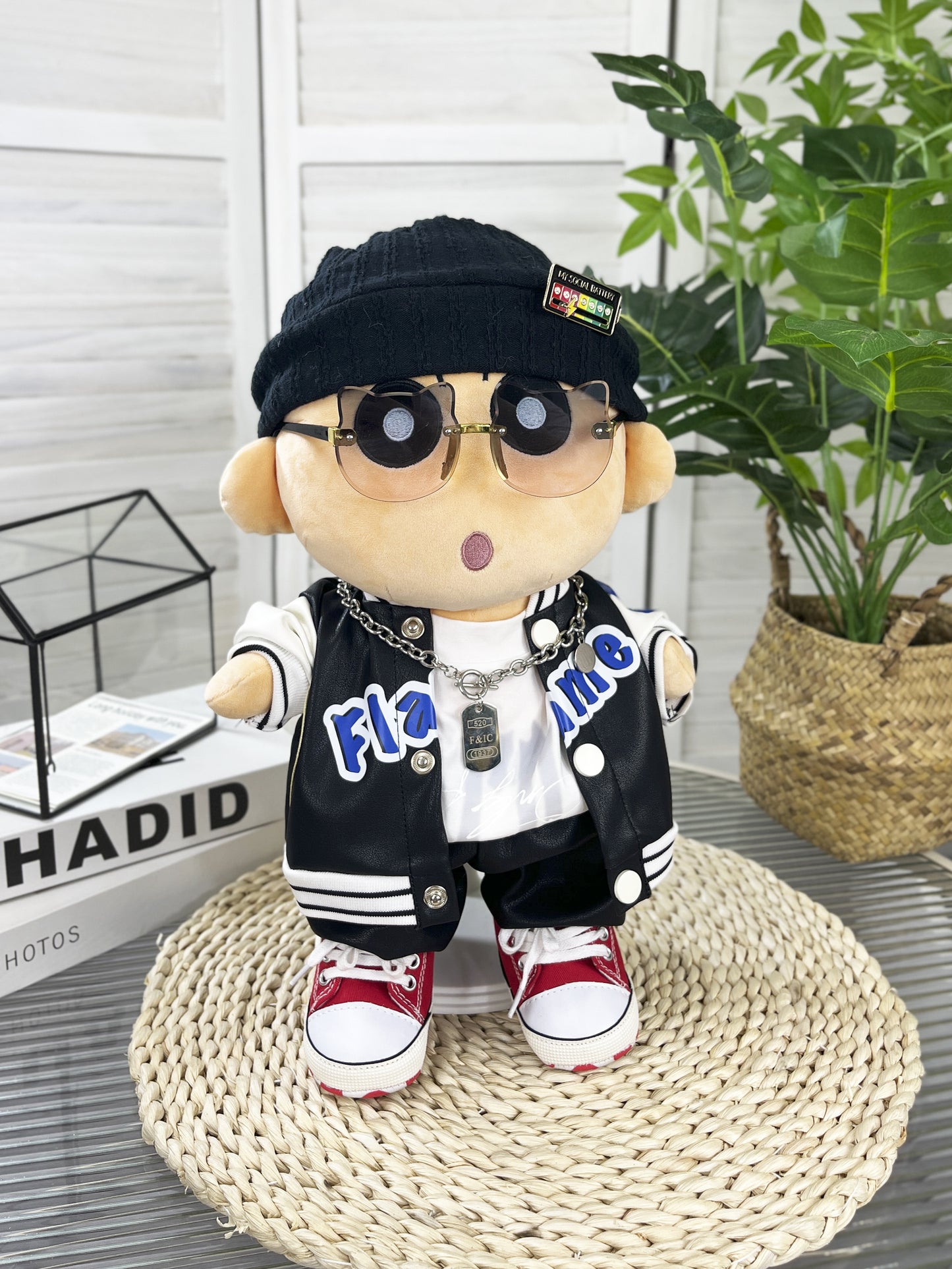 Large Bartholomew Bear clothes outfits - Cool Leather Jacket