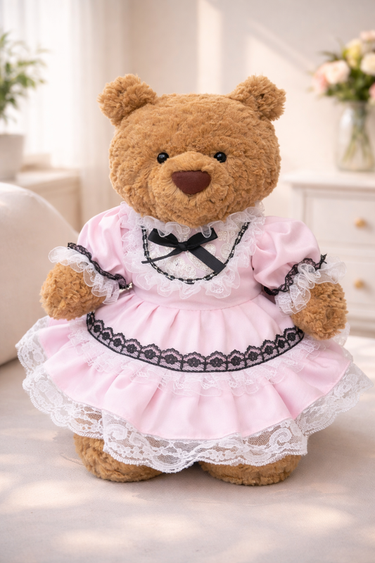 Large Bartholomew Bear clothes outfits - Pink Lace Princess Dress