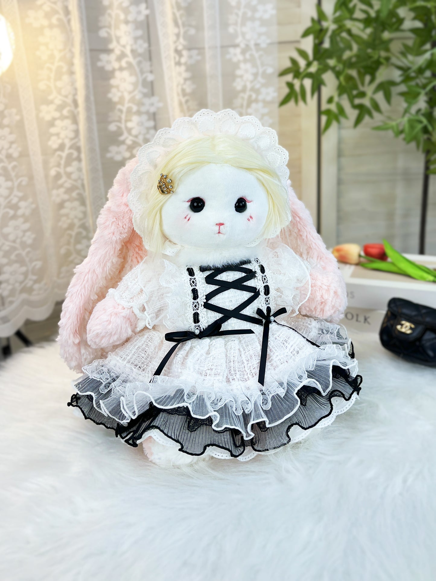 Large Bartholomew Bear clothes outfits - Black Dreamy Princess Dress