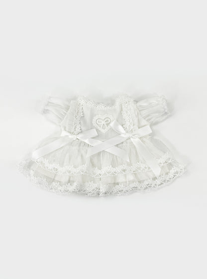 Large Bartholomew Bear clothes outfits - Puffy White Tulle Princess Dress