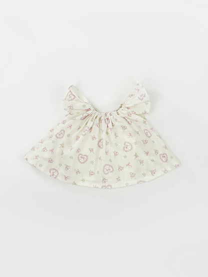 Large Bartholomew Bear clothes outfits - Cream Puff Heart Dress
