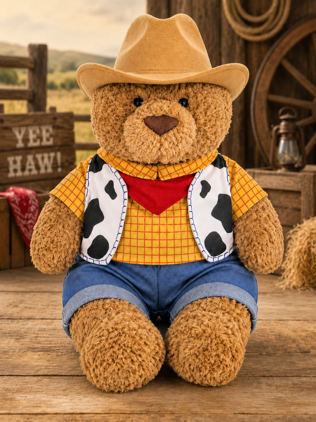 Large Bartholomew Bear clothes outfits - Western Cowboy Outfit
