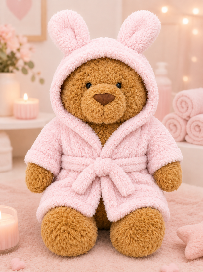 Large Bartholomew Bear clothes outfits - Pink Bathrobe