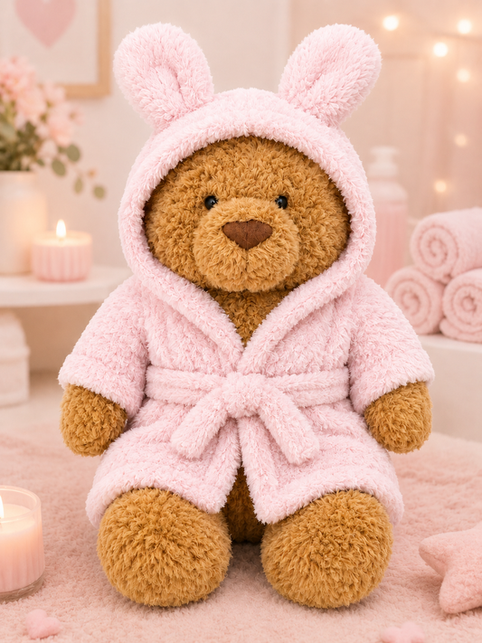 Large Bartholomew Bear clothes outfits - Pink Bathrobe