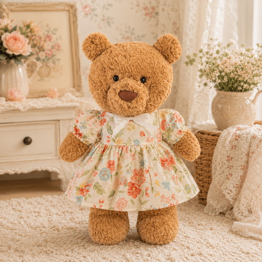 Monet Garden Dress for Bartholomew Bear Plush – 14-Inch Outfit