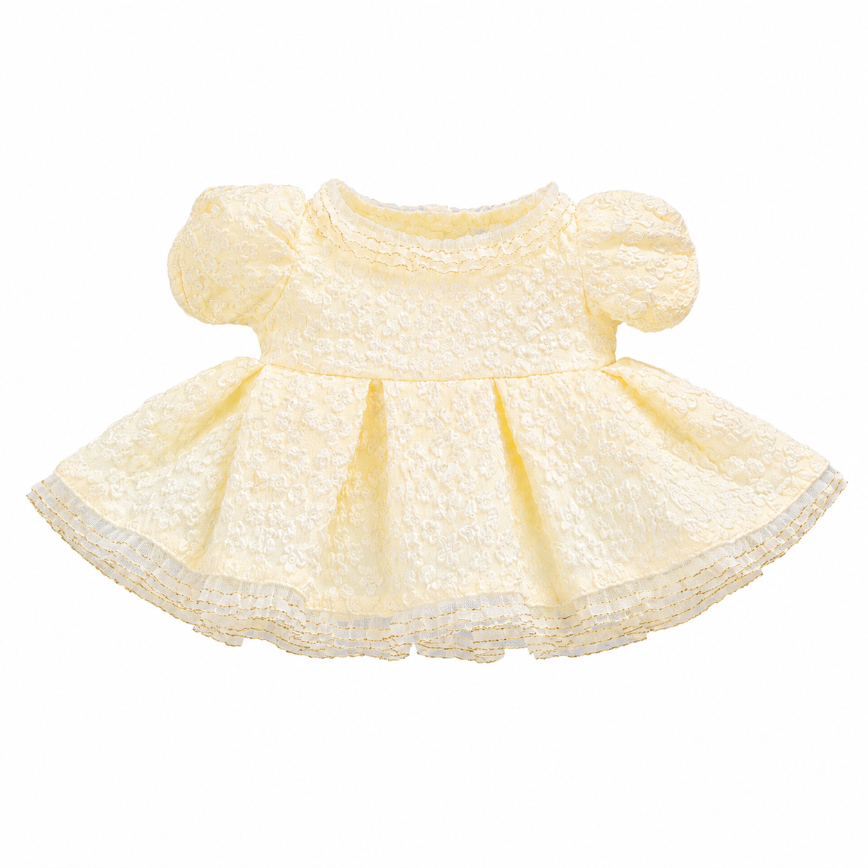 Large Bartholomew Bear & 16" Plush Clothes Outfit - Cream Puff Dress