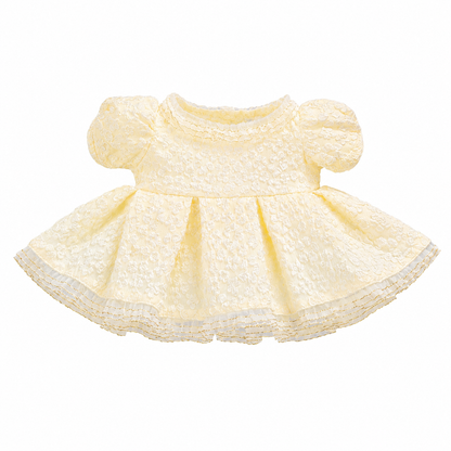 Large Bartholomew Bear & 16" Plush Clothes Outfit - Cream Puff Dress