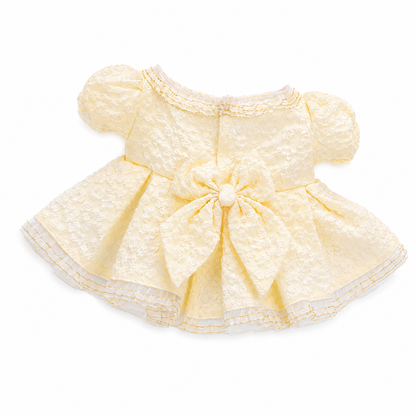 Large Bartholomew Bear & 16" Plush Clothes Outfit - Cream Puff Dress